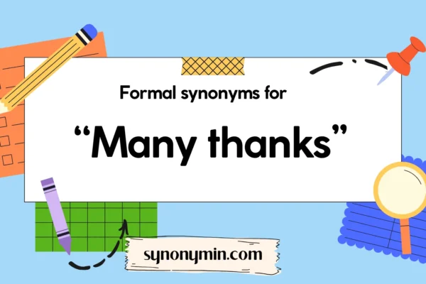 formal synonyms for many thanks