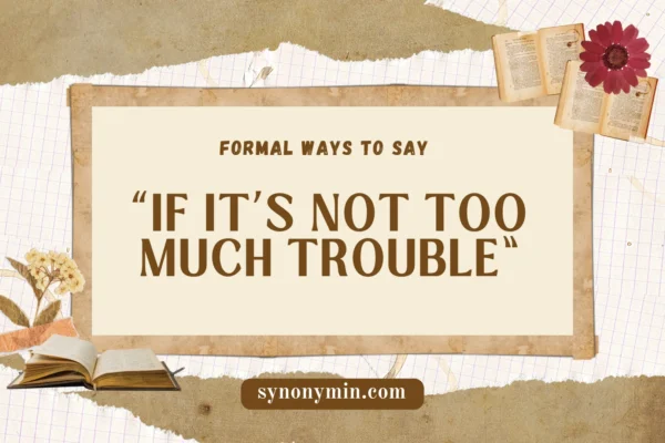 formal ways to say if it’s not too much trouble