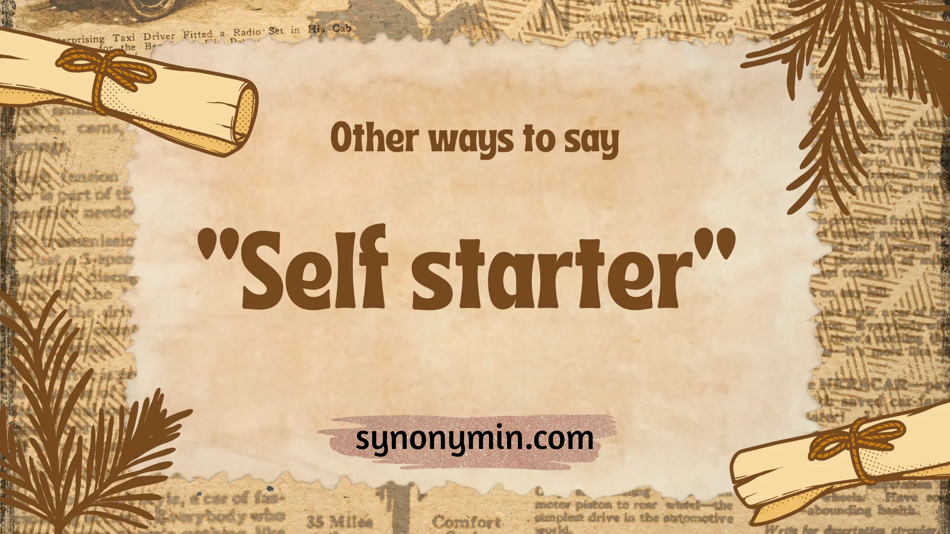 other ways to say self starter