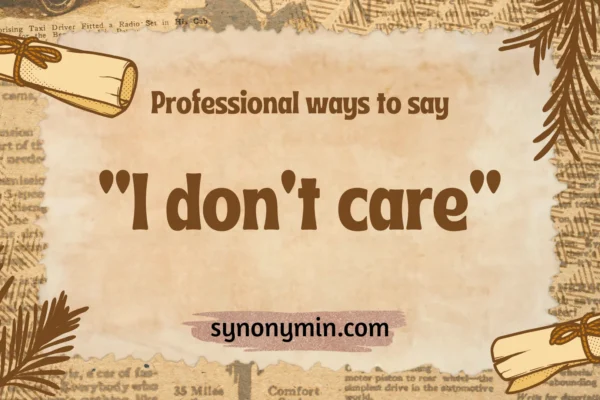 professional ways to say i don’t care