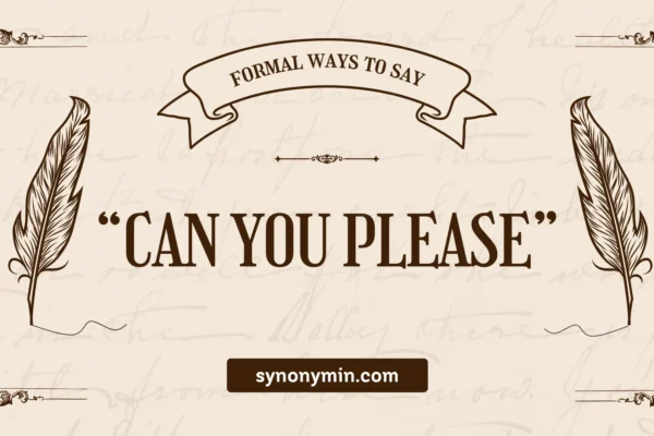 formal ways to say can you please