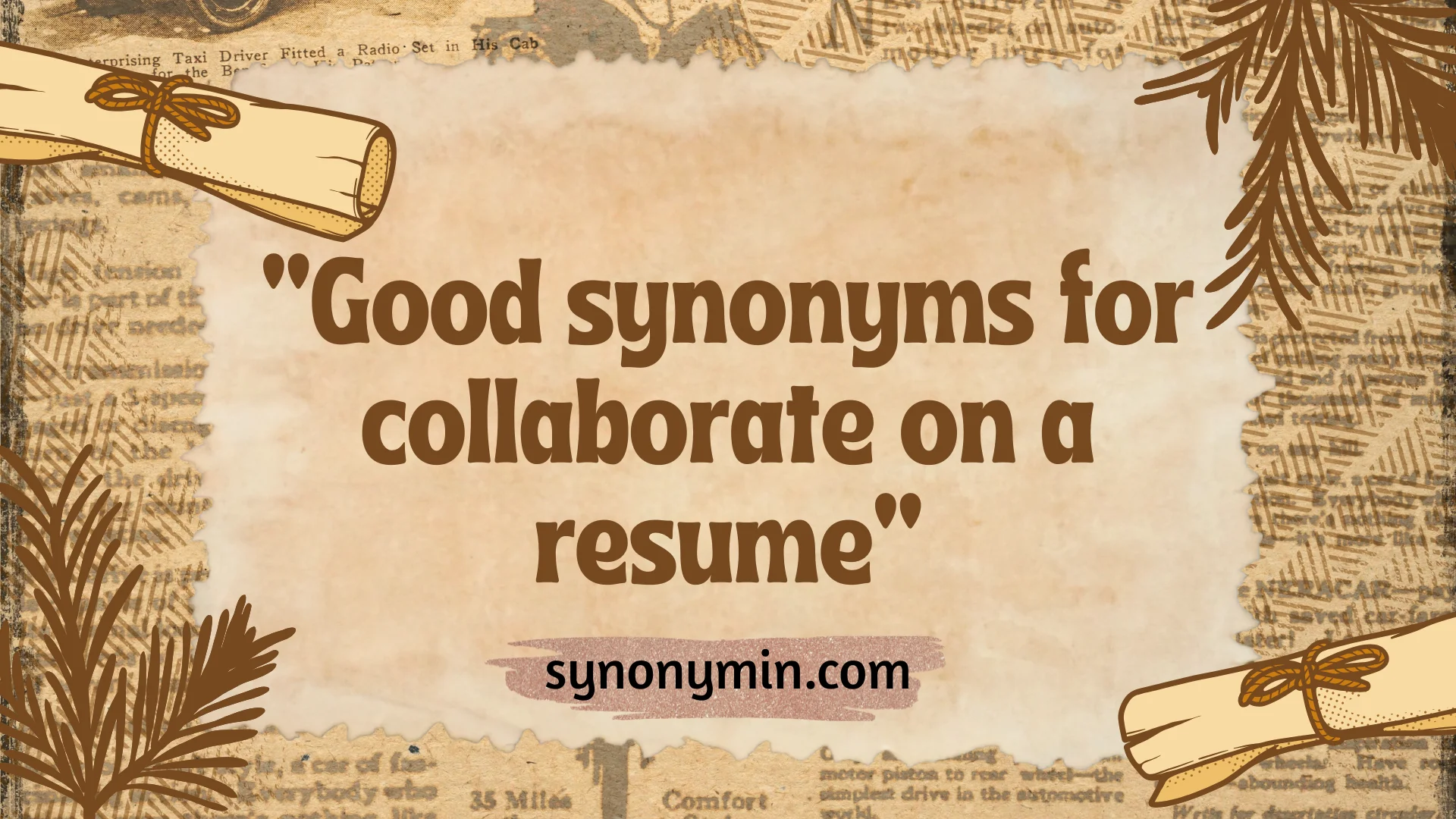 good synonyms for collaborate on a resume