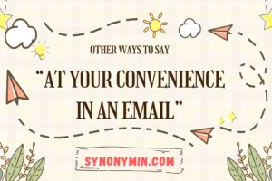 other ways to say at your convenience in an email