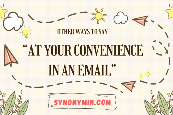 other ways to say at your convenience in an email