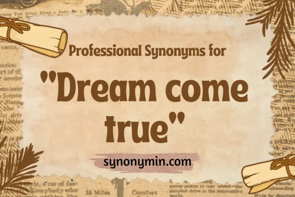 professional synonyms for dream come true