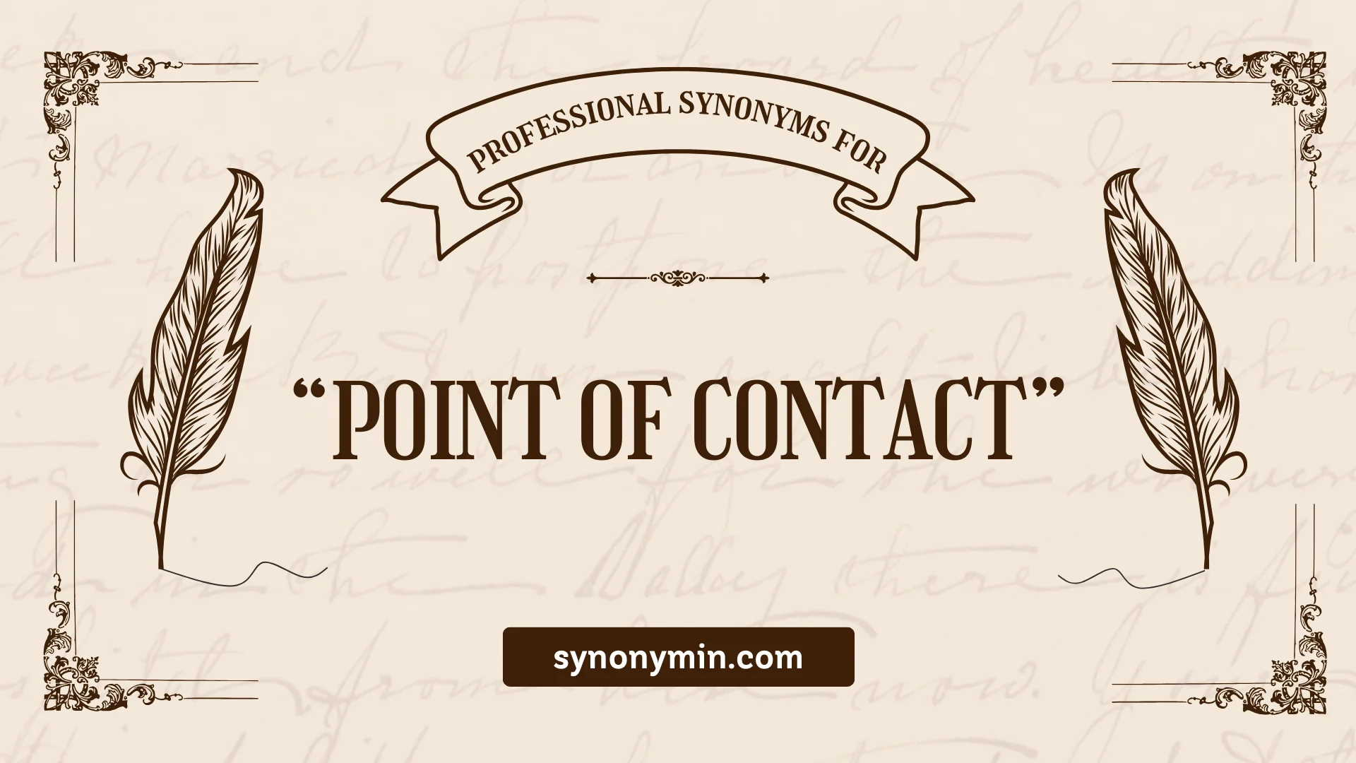 professional synonyms for point of contact