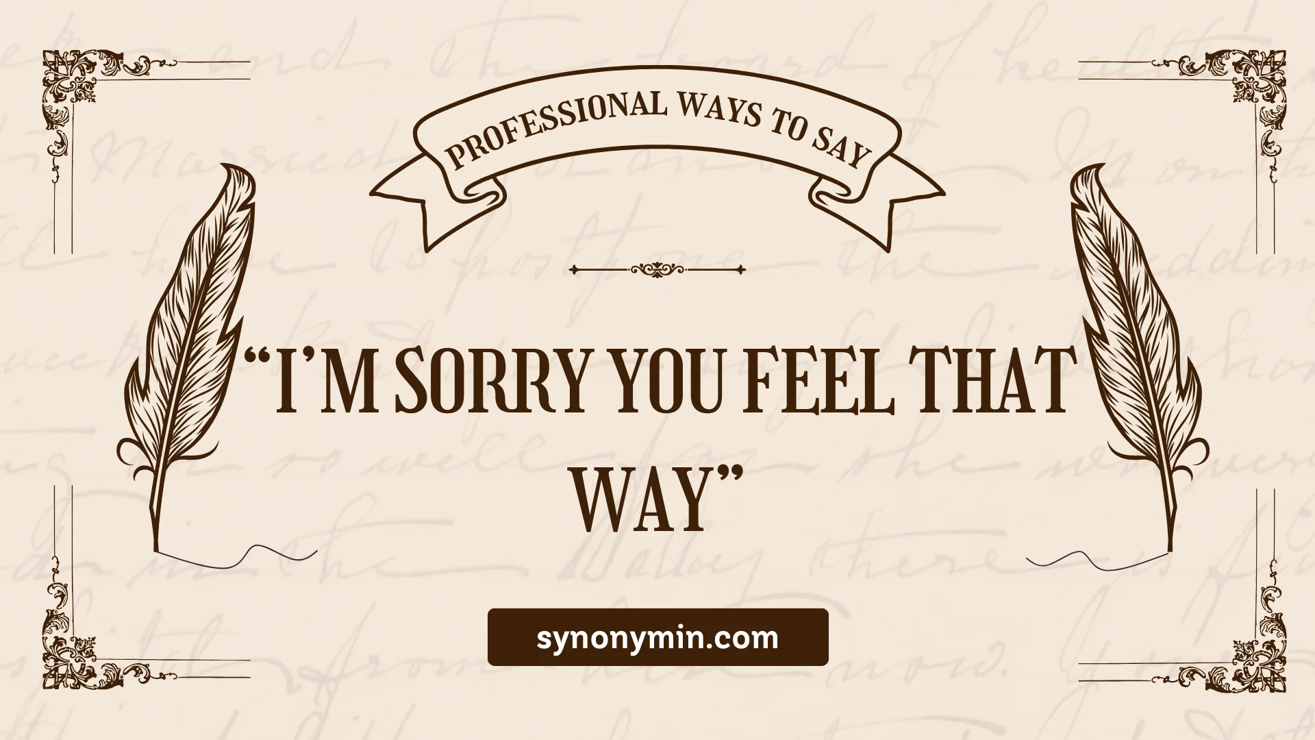 professional ways to say i’m sorry you feel that way
